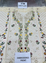 Ivory Floral Embroidered Lawn Suit