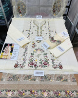 Ivory Floral Embroidered Lawn Suit