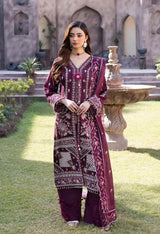 Eggplant Purple Embroidered Festive Lawn
