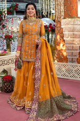 Vibrant Orange Sharara Suit