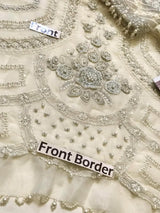 Off-White Embellished Pearl & Cutwork Formal