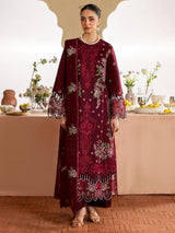 Deep Burgundy Embroidered Lawn Suit