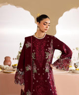 Deep Burgundy Embroidered Lawn Suit