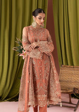 Dusty Terracotta Peach Embroidered Formal Festive Outfit