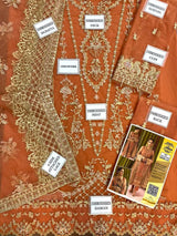 Dusty Terracotta Peach Embroidered Formal Festive Outfit