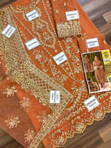 Dusty Terracotta Peach Embroidered Formal Festive Outfit