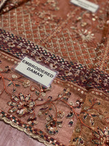 Luxury Rust Brown Front-Open Gown Set