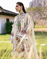Ivory Floral Embroidered Lawn Suit
