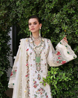 Ivory Floral Embroidered Lawn Suit