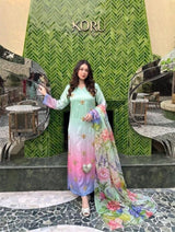 Hand-Embellished Tie & Dye Suit | Normal Adda Work Collection