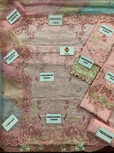 Luxury Soft Pink Embroidered Lawn Outfit